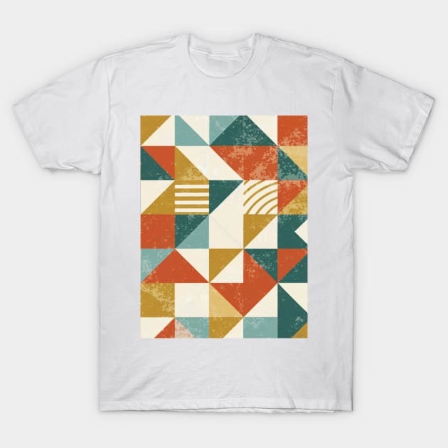 retro geometric design T-Shirt by designgoodstore_2